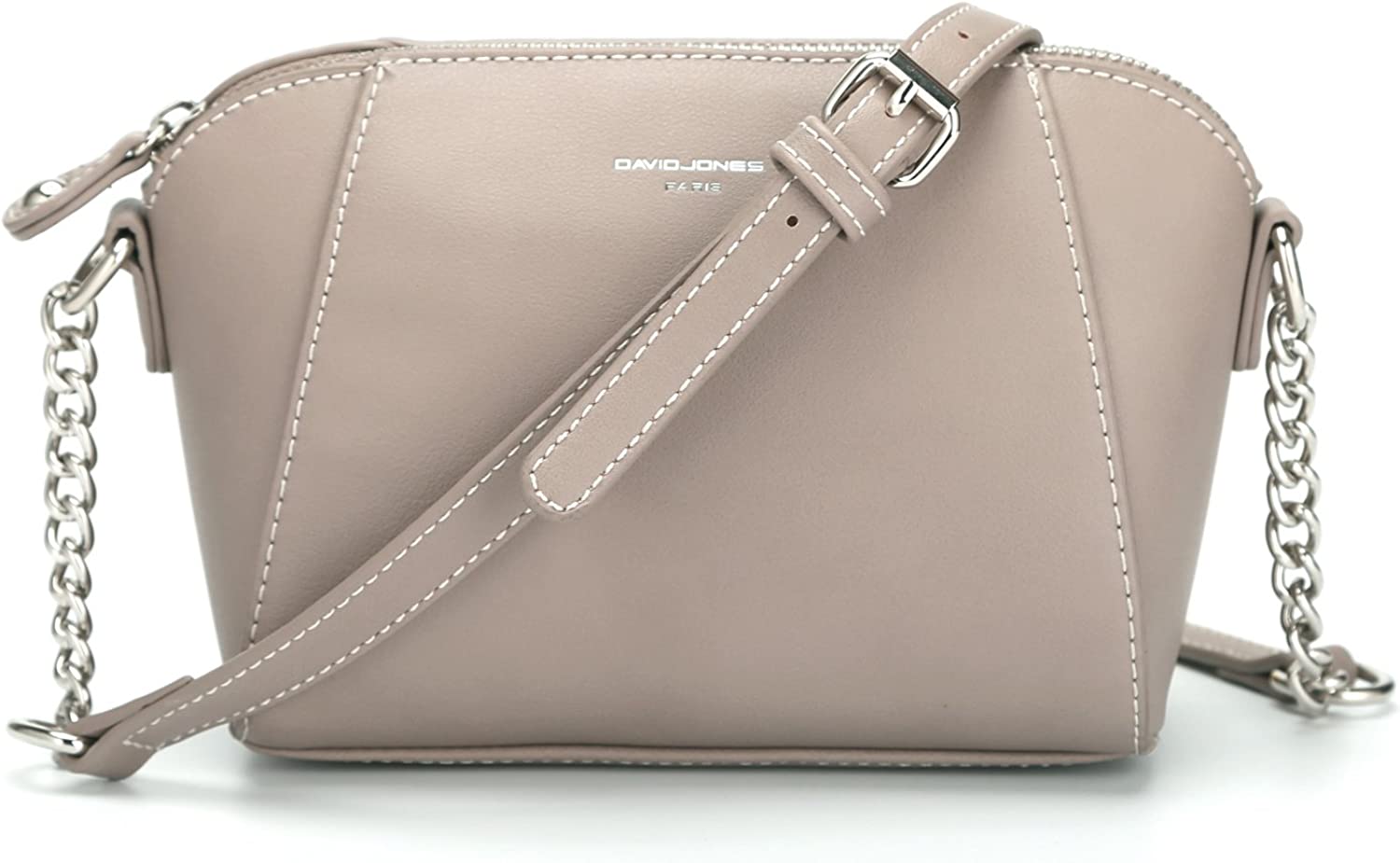 DAVIDJONES Small Crossbody Bag for Women, Vegan Leather Lightweight Chain Shoulder Handbag Cell Phone Wallet Purses