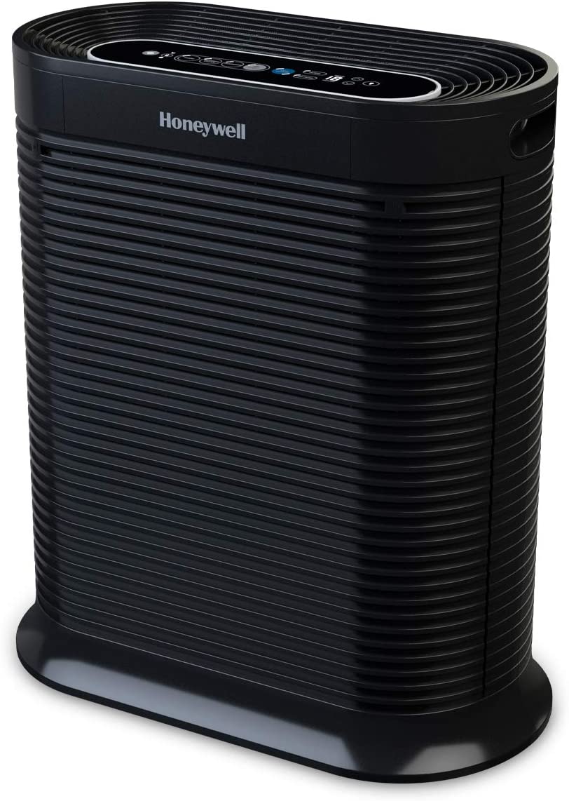 Honeywell HEPA Air Purifier with Bluetooth, Airborne Allergen Reducer for Extra Large Rooms (465 sq ft), Black - Wildfire/Smoke, Pollen, Pet Dander, and Dust Air Purifier, HPA8350