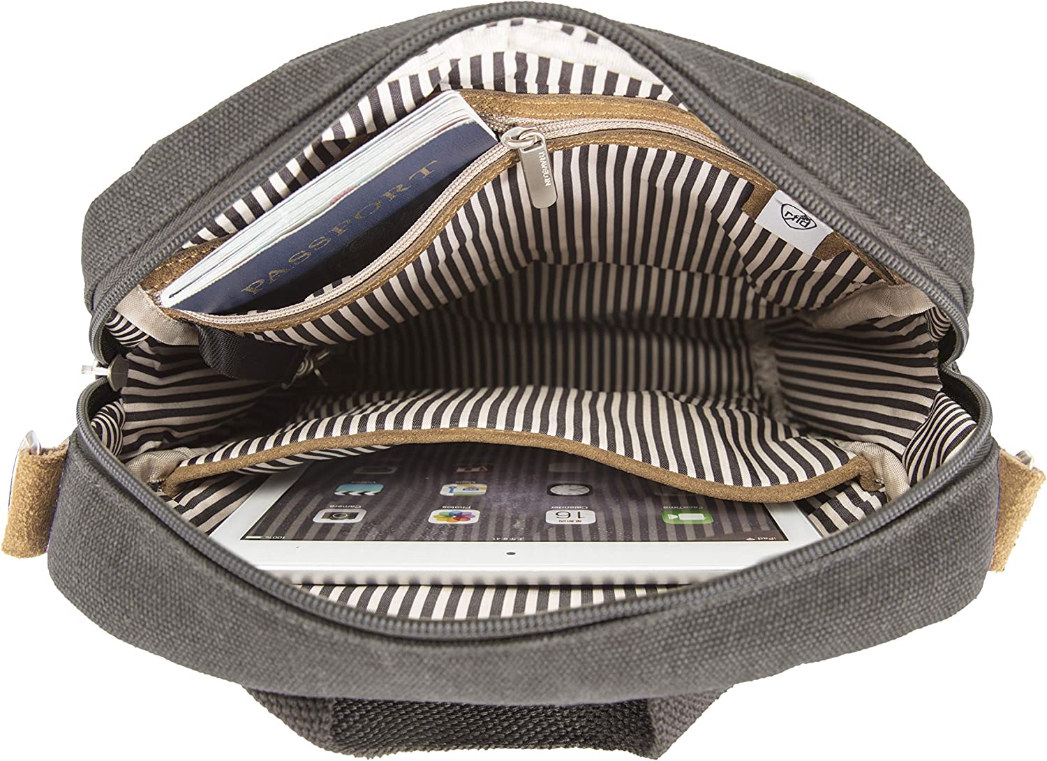 Travelon Anti-Theft Heritage Tour Bag, Pewter - 33074 540