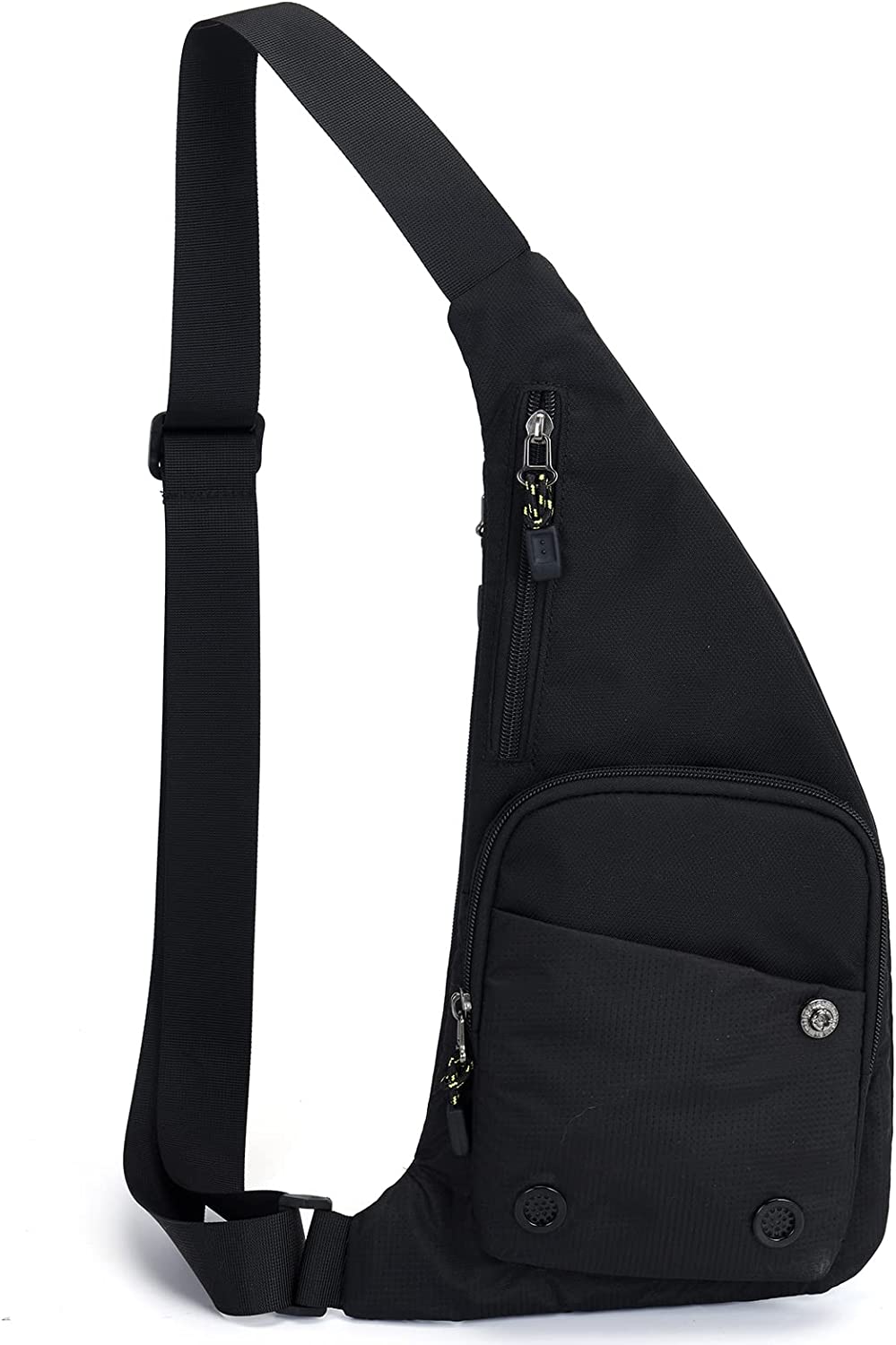 Peicees Sling Bag for Men Women Shoulder Bag Backpack Strap Pockets Chest Bag for Running Hiking Camping Exercise Outdoor