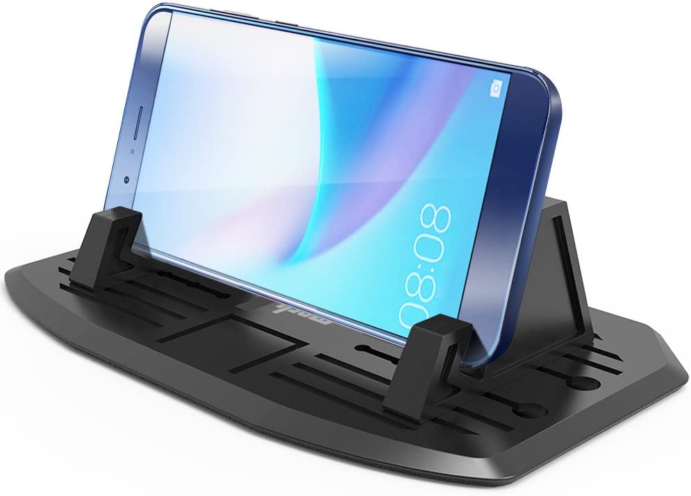 IPOW Anti-Slip Silicone Car Phone Dashboard Pad Mat,Hands-Free Cell Phone Holder for Car/Home/Office Compatible with iPhone 7 7P 6s 6 X XS 8 8P 5S,Galaxy S8 S7 S6 S5, Google Nexus