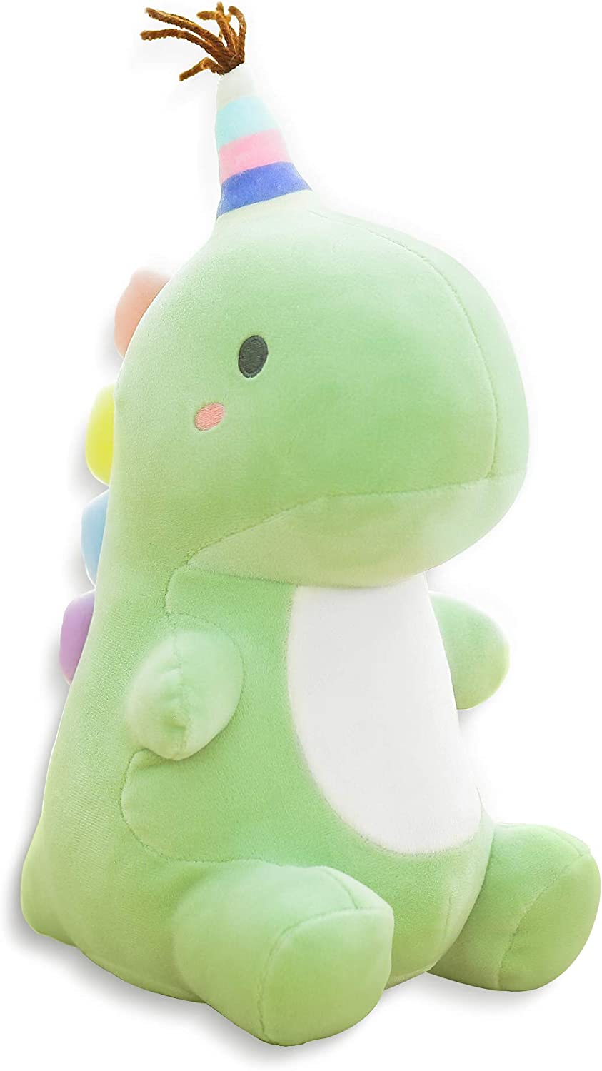 Ahlulu Cute Dinosaur Plush Toy 10" Soft Stuffed Animal Doll for Kids Babies Toddlers, Green