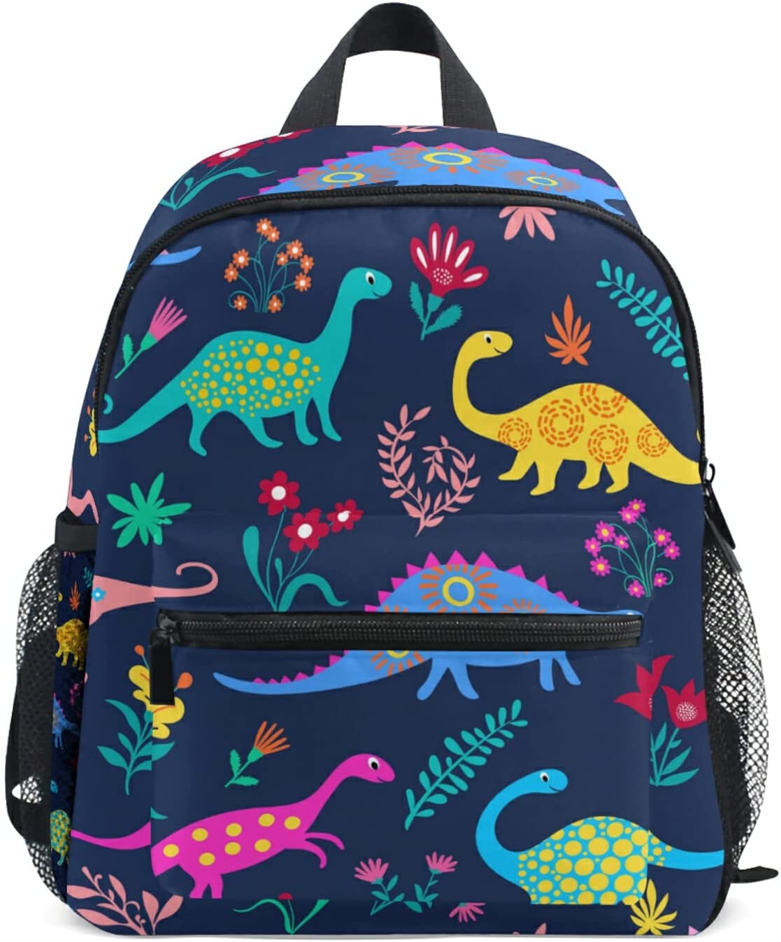 OREZI Colorful Dinosaur Toddler Bag with Chest Clip for Boys Girls,Dinoaur Backpack Kid's Toddler Schoolbag Preschool Bag Travel Bacpack