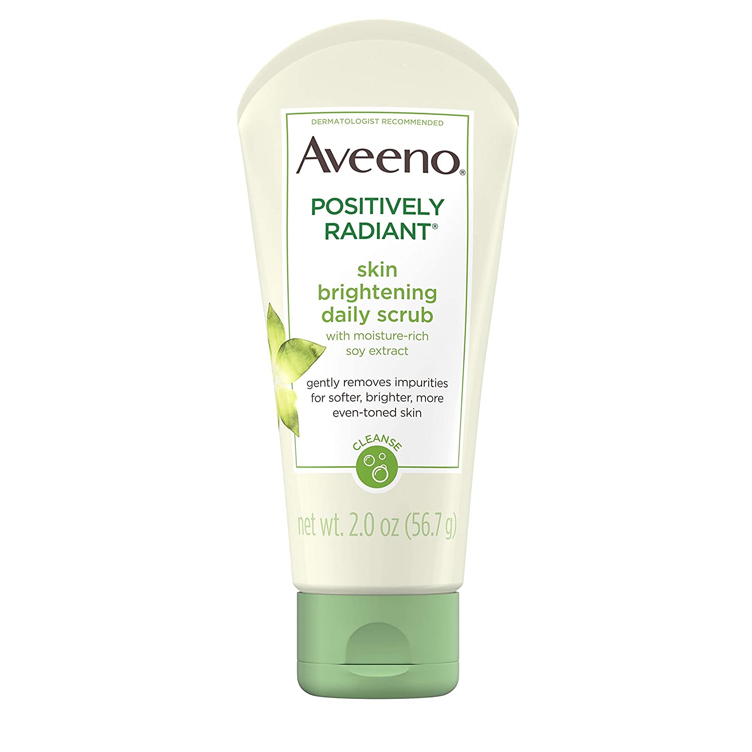 Aveeno Positively Radiant Skin Brightening Exfoliating Daily Facial Scrub ，2.0 oz
