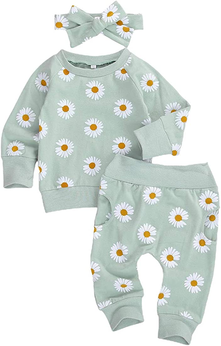 Newborn Infant Baby Girl Clothes Set Long Sleeve Sweatshirts Tops Pants Outfits Clothing Gifts 3 6 9 12 18 24 Months