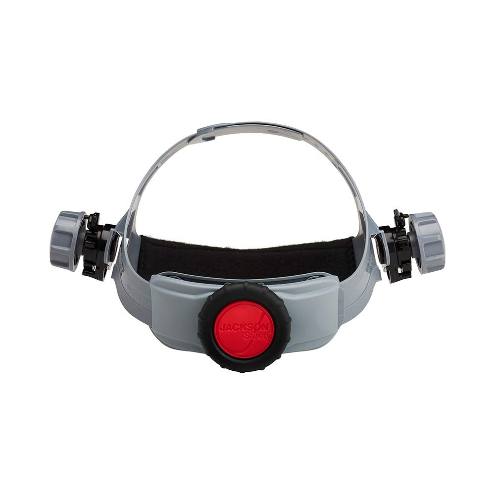 Jackson Safety QUAD500 Face Shield with Ratcheting Headgear, Clear Tint, Anti-Fog Coating, Black, 14220