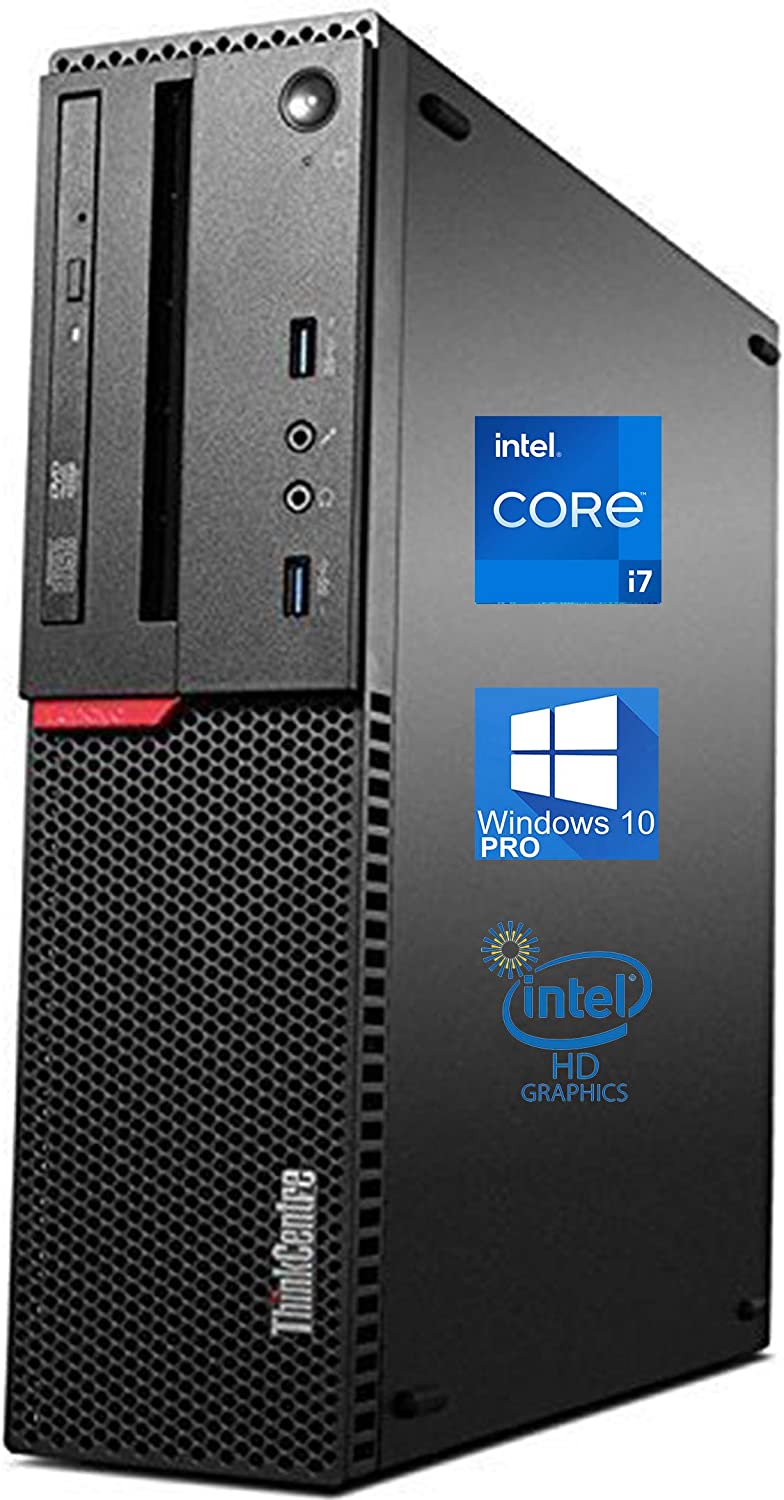 Lenovo ThinkCentre M900 SFF Desktop Computer, Intel Core i7-6700 Upto 4.0GHz, 32GB RAM, 1TB SSD, 4K 2-Monitor Support DisplayPort, HDMI, DVD-RW, AC Wi-Fi, Bluetooth, TDL - Windows 10 Pro (RENEWED)