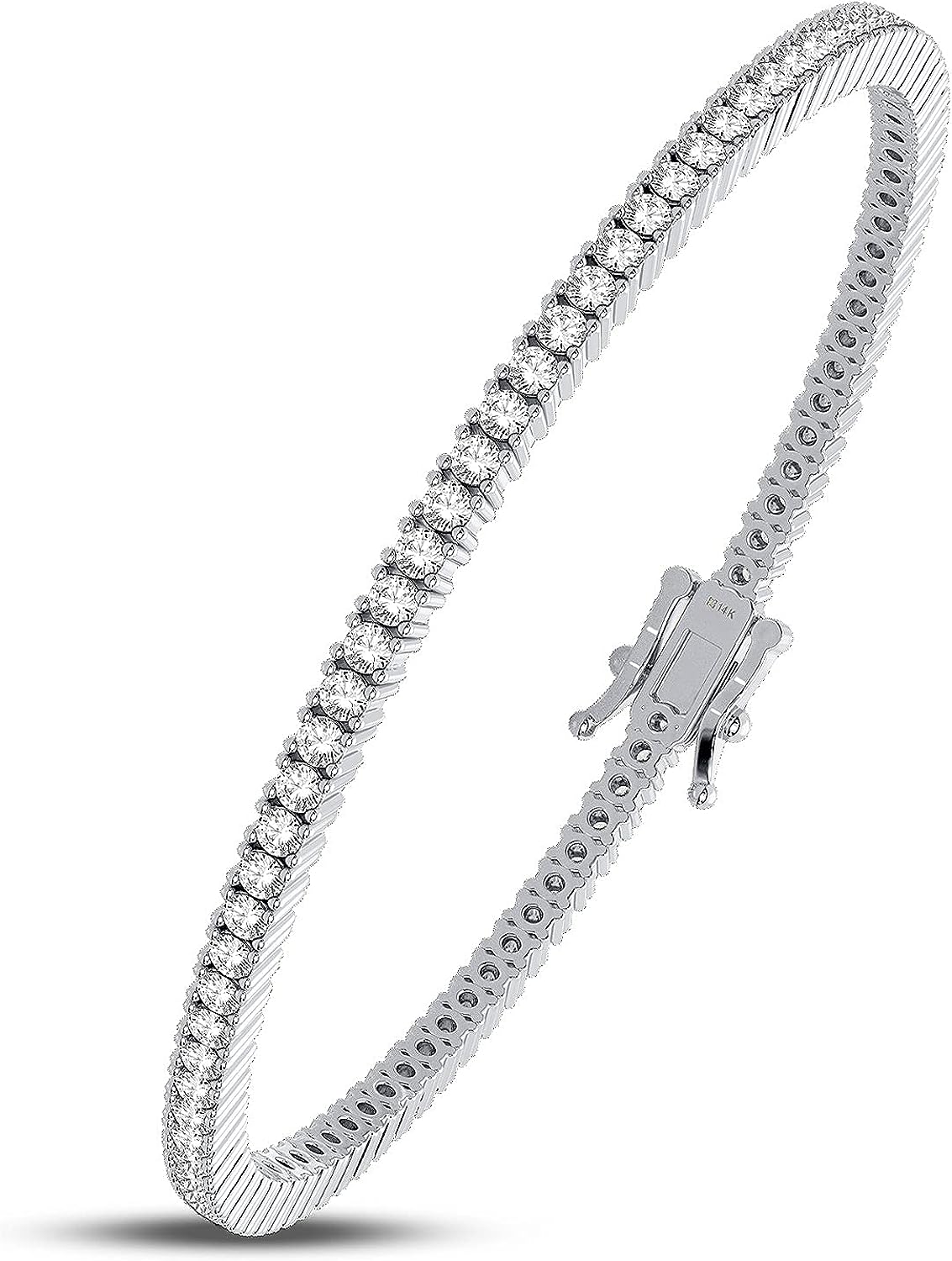 Femme Luxe Sara Diamond Tennis Bracelet for Women (3.00 Carats, G-H Color, I2 Clarity), 14K Yellow or White Gold, with Gift Box, Giftable Jewelry