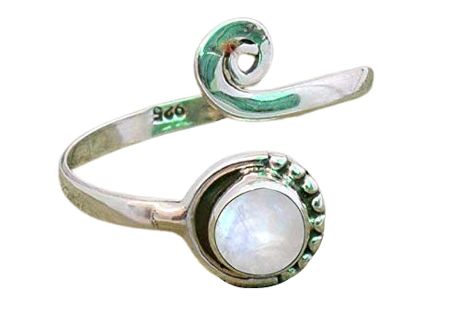 Labradorite Toe Ring - 925 Sterling Silver Feet Body Jewellery Adjustable Toe Ring For Girls Women Gift Jewellery