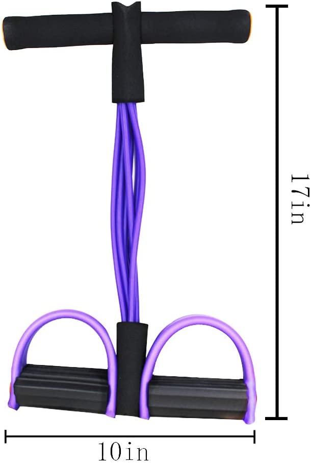 FateFan Multifunction Tension Rope, 6-Tube Elastic Yoga Pedal Puller Resistance Band, Natural Latex Tension Rope Fitness Equipment, for Abdomen/Waist/Arm/Leg Stretching Slimming Training