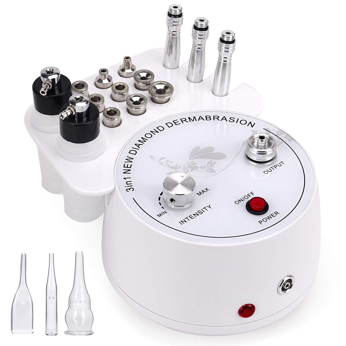 Microdermabrasion Machine, Beauty Star 3 in 1 Portable Diamond Microdermabrasion Dermabrasion Machine Facial Care Salon Equipment w/Vacuum & Spray including Cotton Filters and 2 Plastic Oil Filte