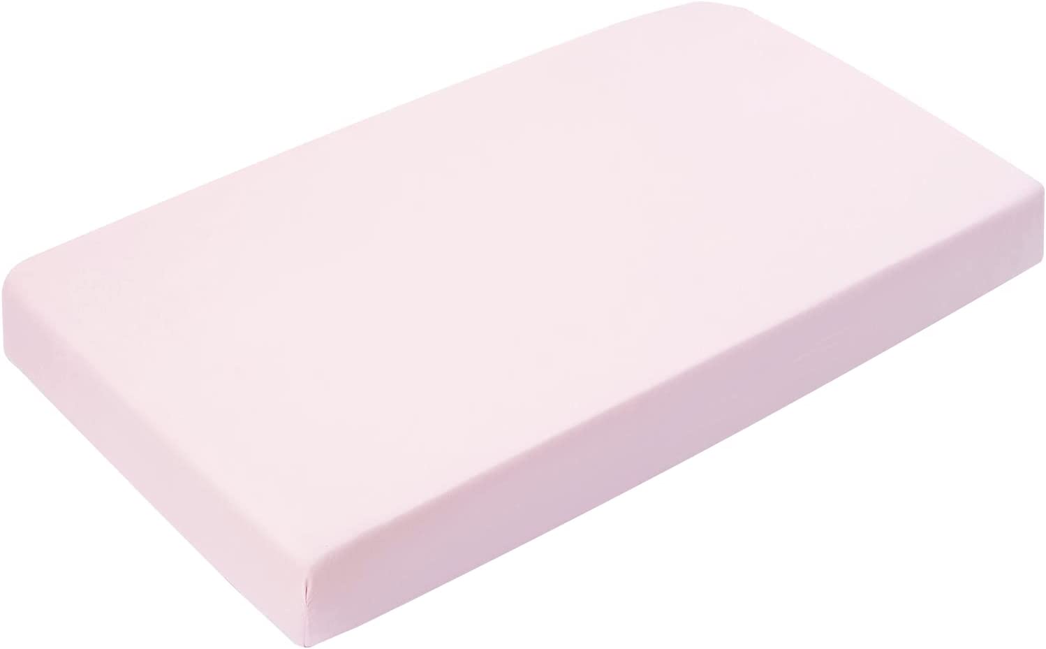 beeweed 4-Piece Crib Bedding Set for Boys Girls, Soft Baby Bedding Set Including Blanket, Crib Skirt, Crib Sheets & Diaper Stacker