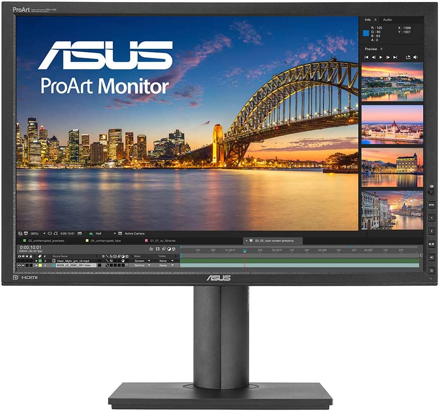 ASUS PA248Q 24" ProArt Professional 1920x1200 IPS HDMI Eye Care Monitor,Black