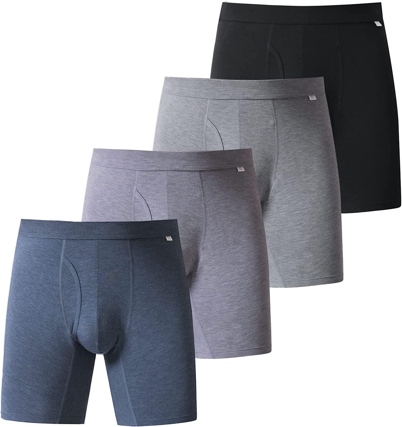 BAMBOO COOL Men’s Underwear Boxer Briefs Soft Comfortable Bamboo Viscose Underwear Boxer Briefs for Men