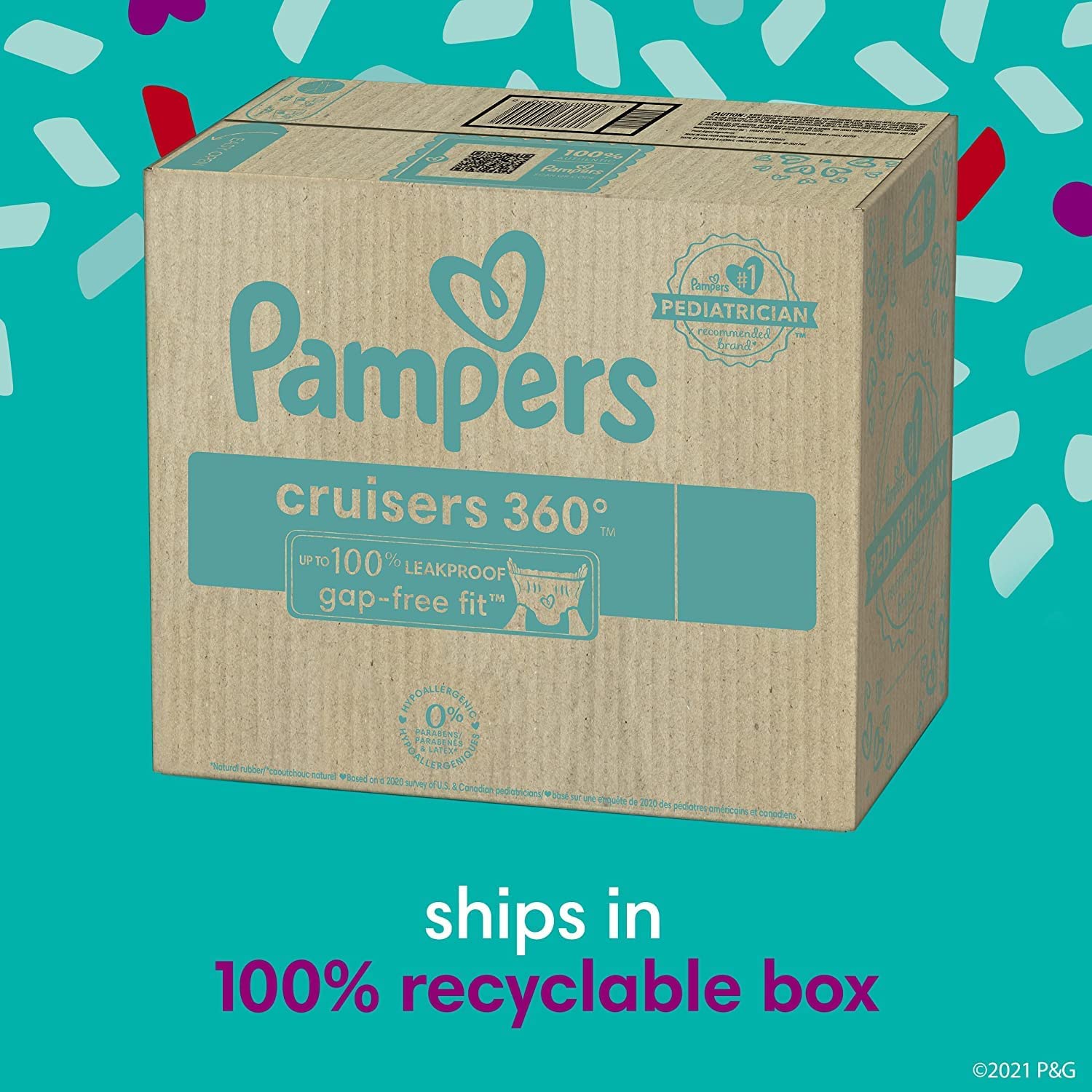Diapers Size 3, 168 Count - Pampers Pull On Cruisers 360° Fit Disposable Baby Diapers with Stretchy Waistband, (Packaging & Prints May Vary)