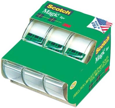 Scotch Brand Learning Resources MMM3105 Scotch Magic Tape 3/4 Inch X 300 Inches 3 ea, Translucent (55)