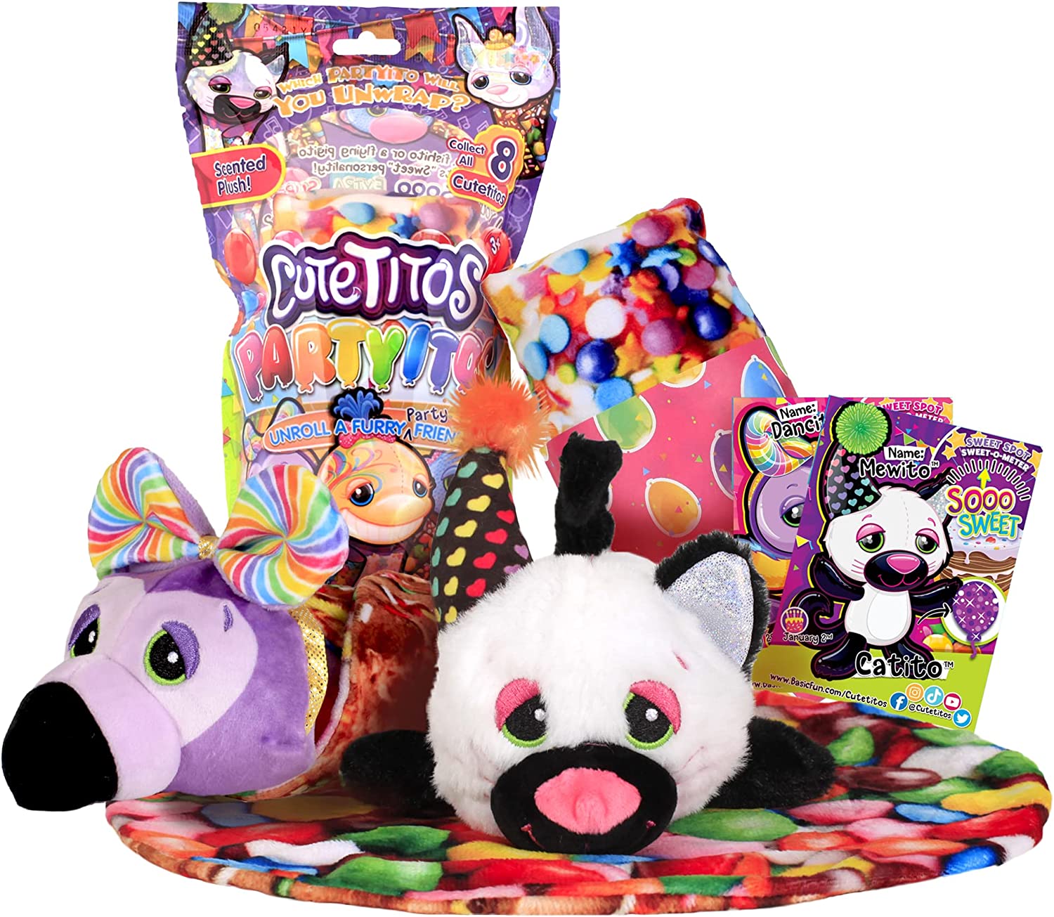 Scented Cutetitos Partyitos - Surprise Stuffed Animals - Party Favors - Collectible Party-Themed Plush Animals - One Cutetito