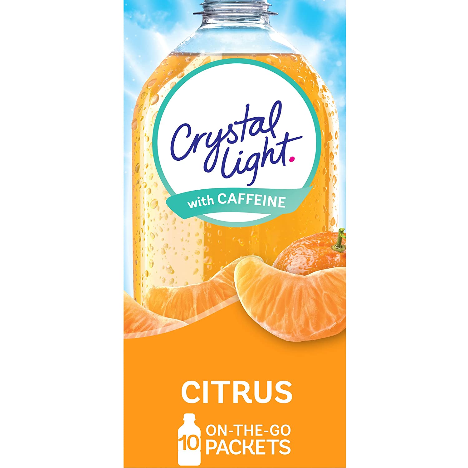 Crystal Light Sugar-Free Energy Citrus On-The-Go Powdered Drink Mix 10 Count(Pack of 1)