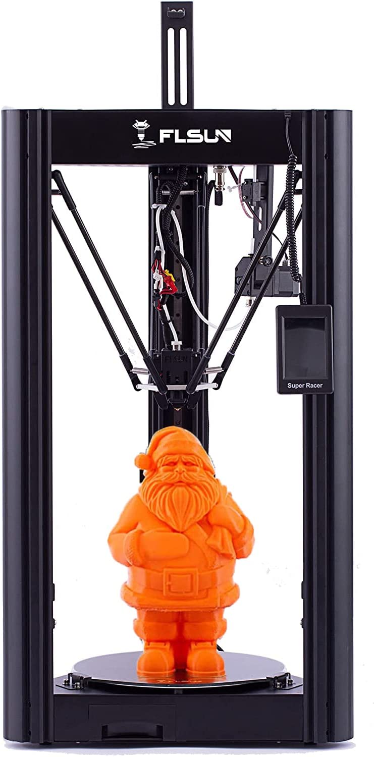 FLSUN SR Super Racer 3D Printer Fast 200mm/s 2800 mm/s² FDM Delta Linear Rail Pre-Assembly with Auto Leveling Resume 1.75 PLA DIY 3D Printers Printing Size 260x260x330mm/10.2x10.2x13 Inch
