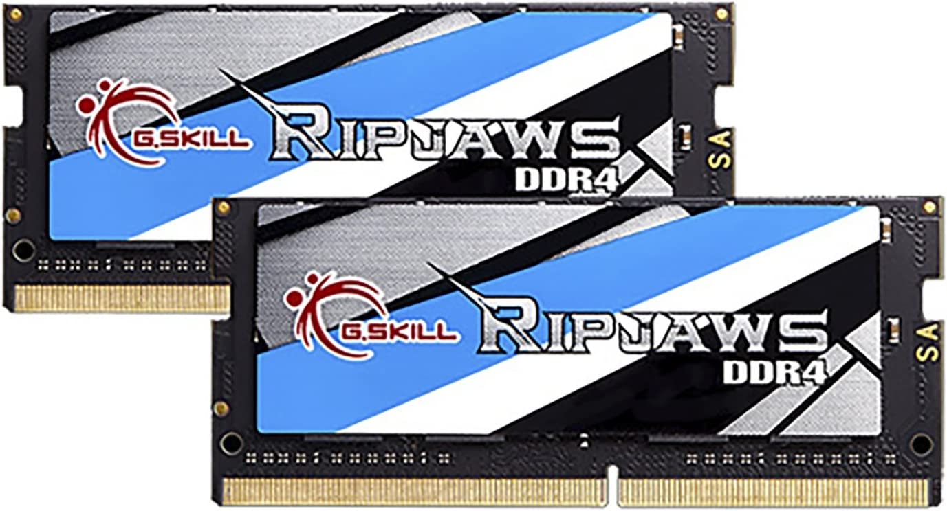G.Skill Ripjaws SO-DIMM Series 32GB (2 x 16GB) 260-Pin (PC4-21300) DDR4 2666 CL18-18-18-43 1.20V SO-DIMM Memory Model F4-2666C18D-32GRS