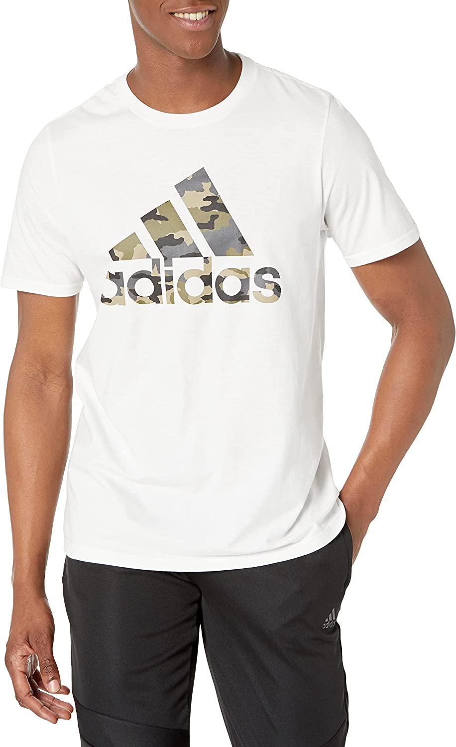 adidas Men's Camo Badge of Sport Graphic Tee