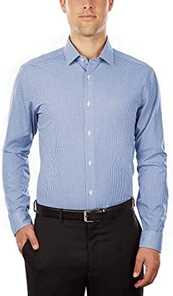 Calvin Klein Men's Dress Shirt Slim Fit Non Iron Gingham