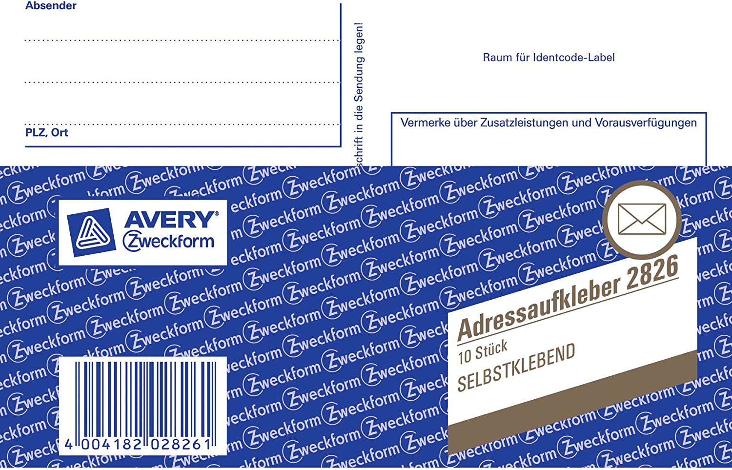 Avery Zweckform Adre?aufk Liver Book with 10?Self Adhesive Stickers, DIN A6?Landscape?–?10?Pages