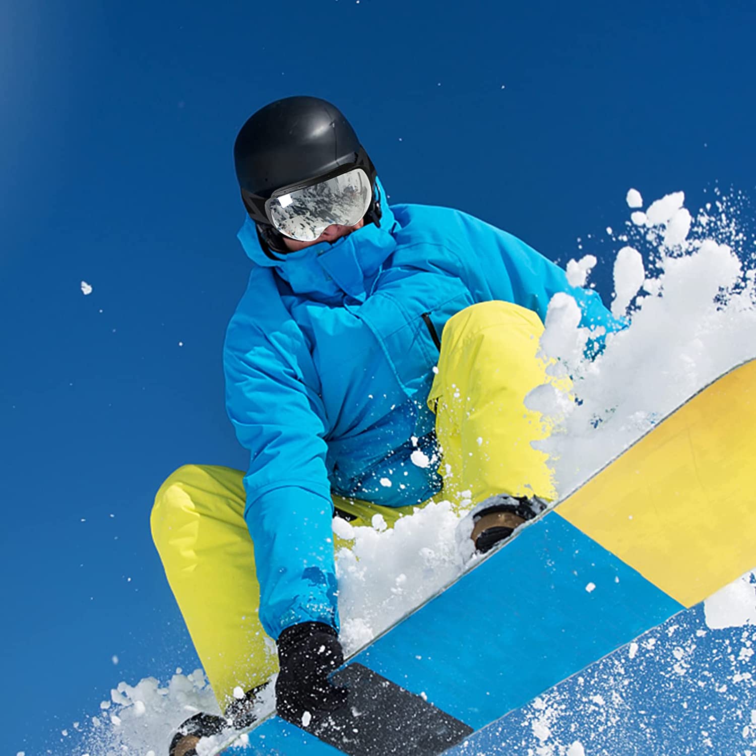 IMENORY Ski Goggles OTG, PRO Magnetic HD Lens/Anti-fog / UV400 Protection/Frameless, Snowboard Goggle for Men Women Adult