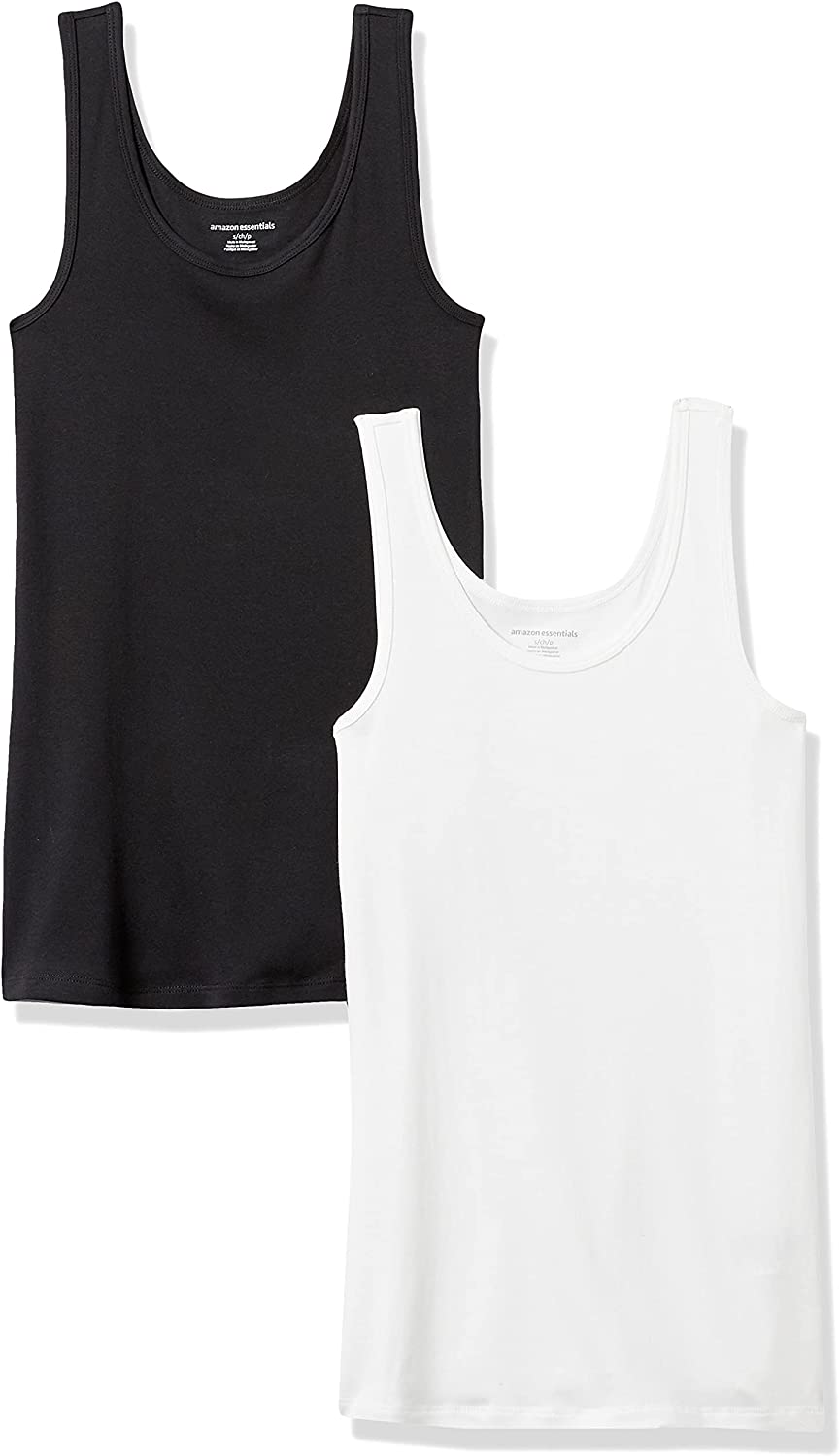 Amazon Essentials Women&#39;s Slim-Fit Tank， Pack of 2