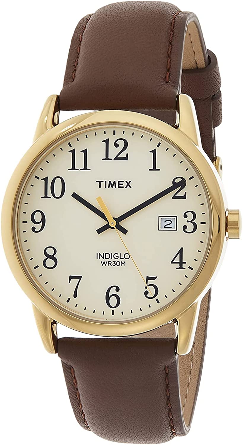 Timex Easy Reader 38mm Leather Strap Watch