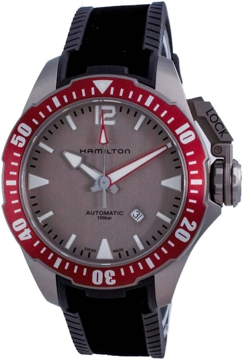 Hamilton H77805380 Khaki Navy Frogman Titanium Automatic 1000M Men Watch Blue