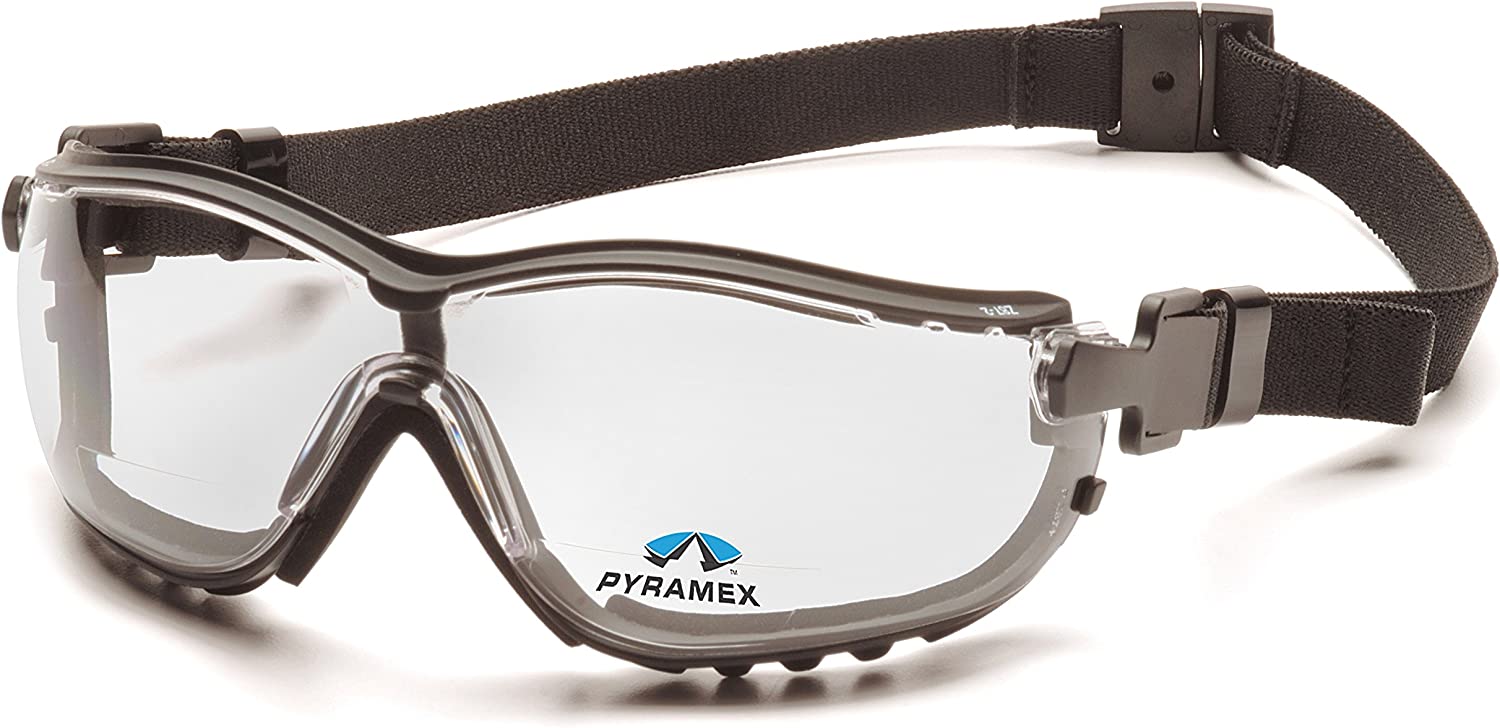 Pyramex V2G Readers Safety Glasses with Adjustable Strap and Magnifying Reader's Lens