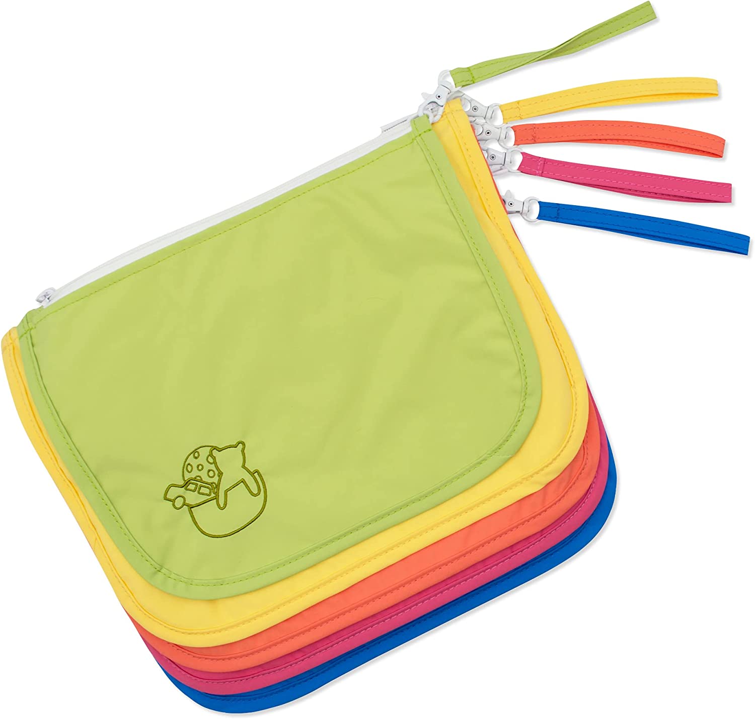 Mother Load - Diaper Bag Organizing Pouches, Small Organizing Bags, 5-Piece Set of Embroidered Diaper Bag Pouches, Vintage Pastels