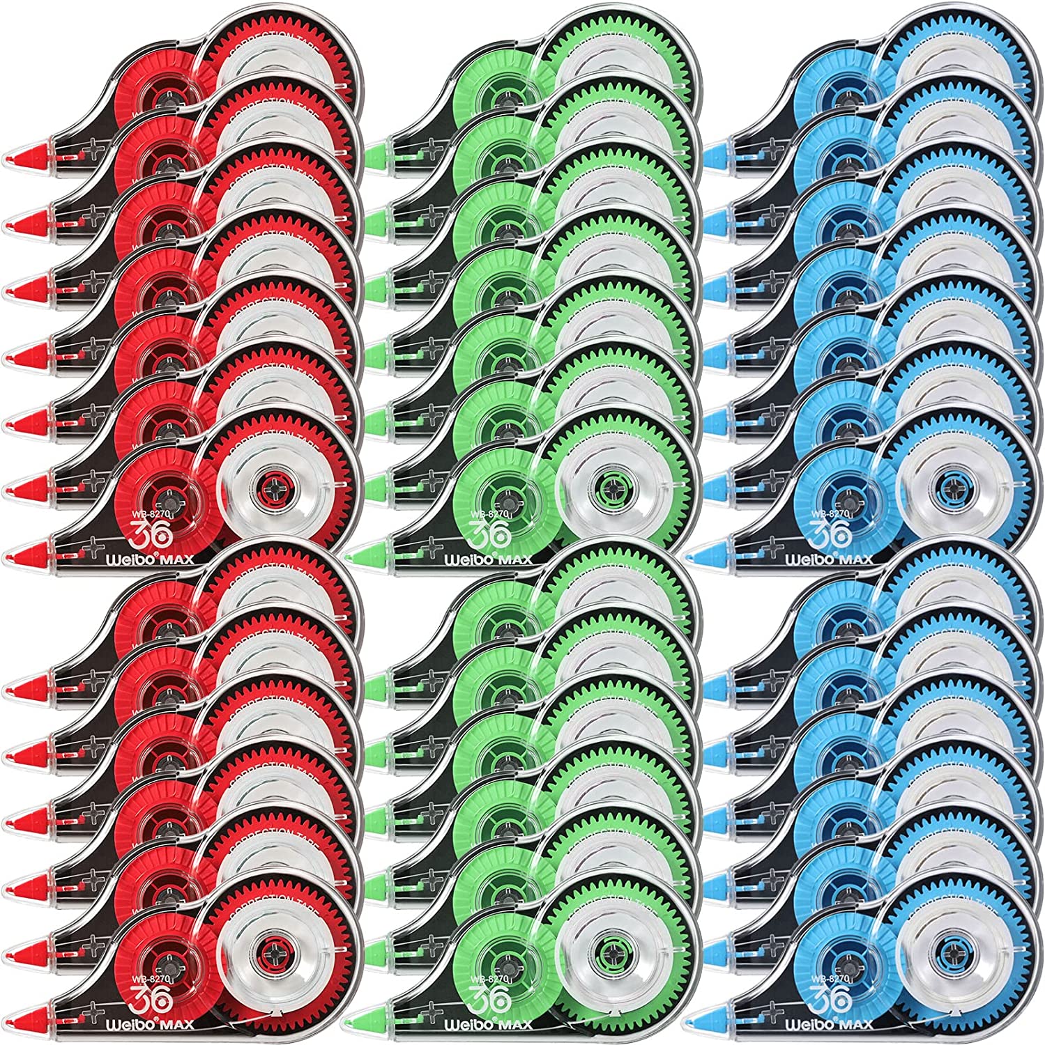 Mimorou 54 Pack Correction Tape Bulk White Correctional Fluid Tape Easy to Use Applicator Corrector Tape Correct Wrong Writing Eraser for School Office Education Supplies, 20 Feet