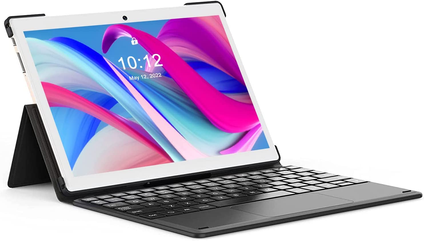 Tablet with Keyboard, 10.1" Octa-Core, Android 10 Tablet Google GMS Certified,4GB RAM, 128GB Storage, 1920x1200 FHD Display, 60Hz Screen Rate, 13MP Rear Camera,5G WiFi, Bluetooth5.0, LMNBBS，Gold