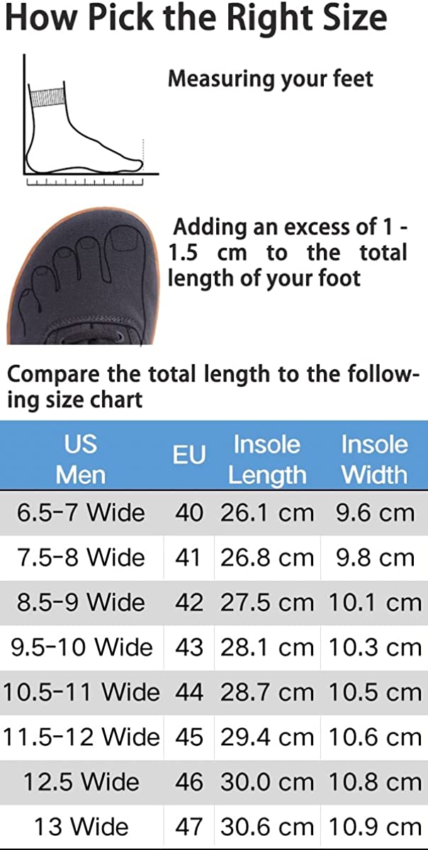 WHITIN Men's Wide Canvas Barefoot Sneakers | Zero Drop Sole | Minimalist Footwear